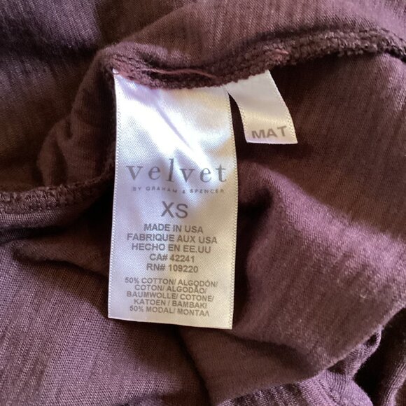 Velvet By Graham & Spencer Top Size XS Xsmall Raylee Ruffled NWT Modal Blend - Picture 4 of 8